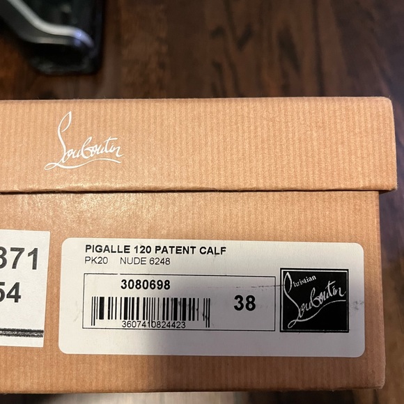 Christian Louboutin Patent Leather Pigalle Nude 38 - Picture 3 of 5